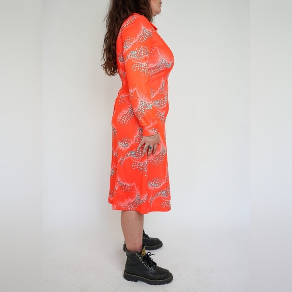 Vintage 1960's SEARS House Dress Hostess Midi A-Line Dress Women's Size Large - Picture 2 of 13